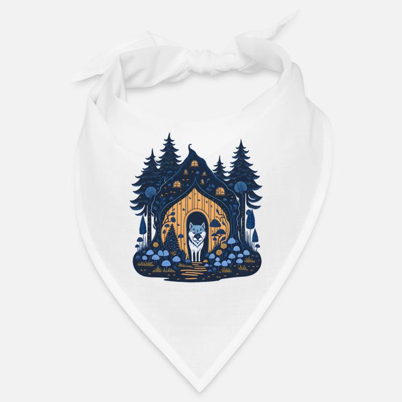 Wolf in a Cottage Bandana