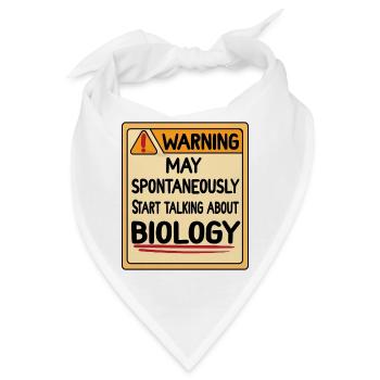 Biologie Lehrer Motiv Naturwissenschaft - Bandana - Weiß - Vorne