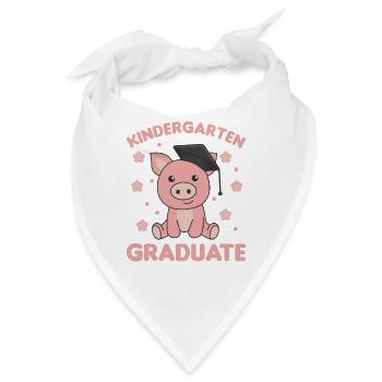 Kids Kindergarten graduate Schwein Graduation - Bandana - Weiß - Vorne