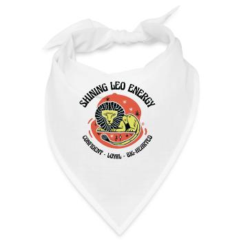 Löwe Energie Astrologischer Tierkreis Kunst - Bandana - Weiß - Vorne