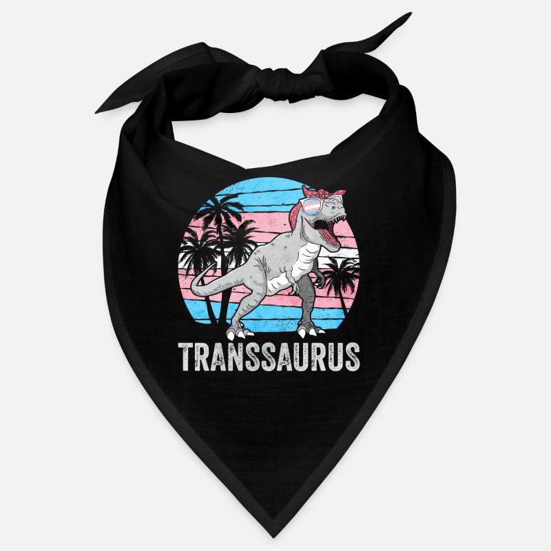 Fierté transgenre Drapeau trans Dinosaure Trex LG Bandana