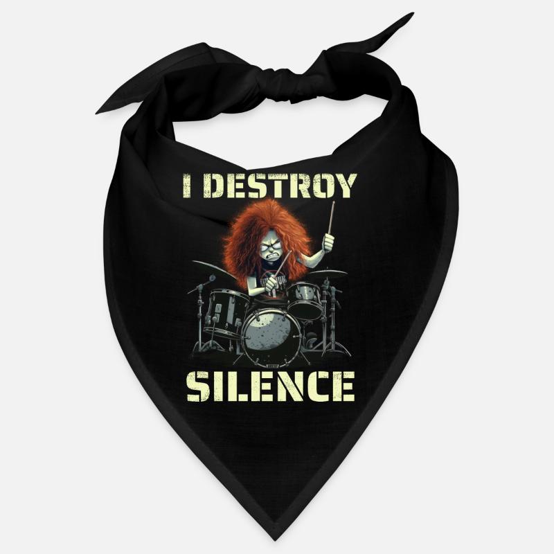 Redhead Drummer I Destroy Silence Bandana