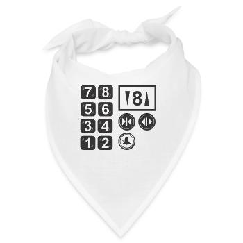 Fahrstuhl Knöpfe - Bandana - Weiß - Vorne