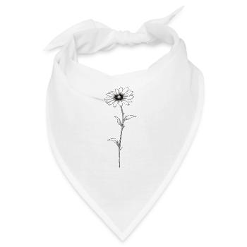 Gänseblümchen Sillouetthe - Bandana - Weiß - Vorne