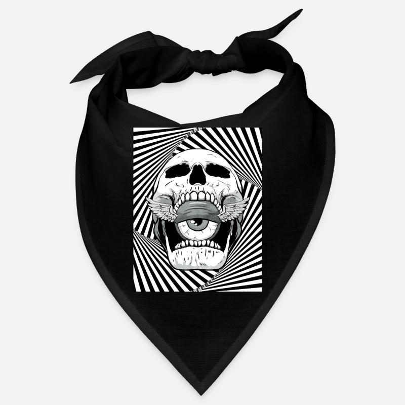 Ailes de globe oculaire de crâne esthétique bizarre Bandana