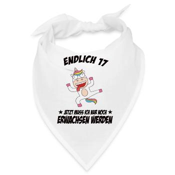 17 Geburtstag Positive Sprüche Zum 17 geburtstag - Bandana - Weiß - Vorne