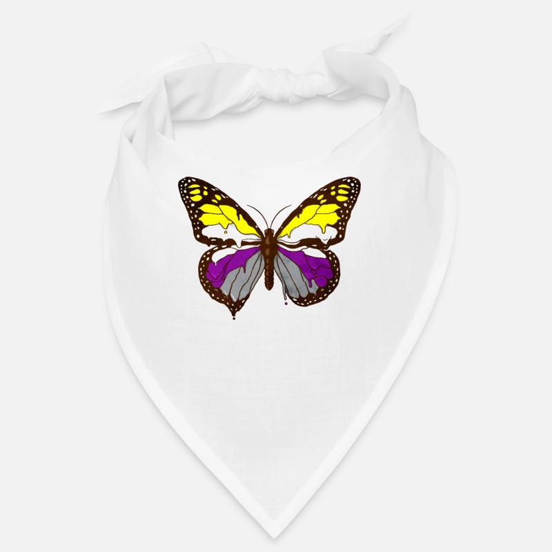 Non Binary Pride Flag Butterfly Subtle LGBT Bandana