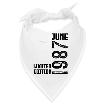 Geschenk Juni 1987 Jubiläum Juni 1987. Juni 1987 - Bandana - Weiß - Vorne