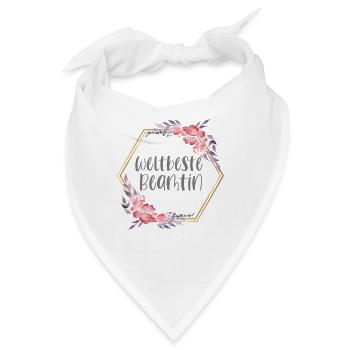 Weltbeste Beamtin Amt Beruf Geschenk - Bandana - Weiß - Vorne