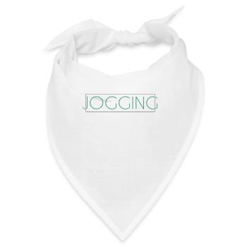 Joggen Jogging Schriftzug - Bandana - Weiß - Vorne