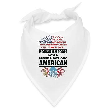 Geboren in der Mongolei Mongolei Amerikaner USA - Bandana - Weiß - Vorne