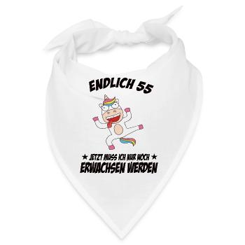 55 Geburtstag Positive Sprüche Zum 55 geburtstag - Bandana - Weiß - Vorne
