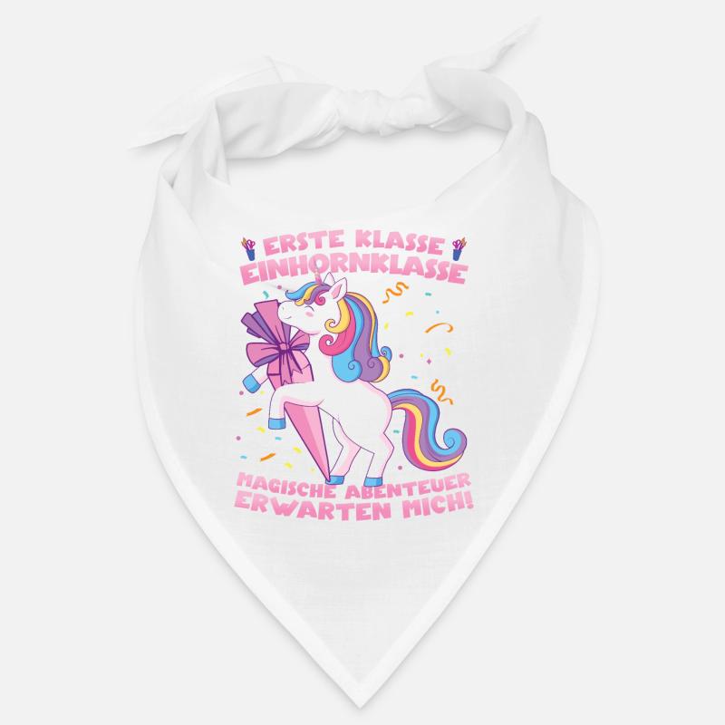 Schulkind Einschulung Einhorn - Bandana - Weiß