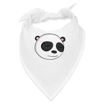 Panda Kopf - Bandana - Weiß - Vorne