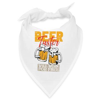 Feiern Bier Party Spruch I Biertrinken - Bandana - Weiß - Vorne