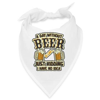 Feiern Bier Party Spruch I Biertrinken - Bandana - Weiß - Vorne