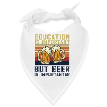 Feiern Bier Party Spruch I Biertrinken - Bandana - Weiß - Vorne
