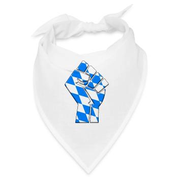 Bayern Flagge Bayerischer Landesstolz Einheimische - Bandana - Weiß - Vorne