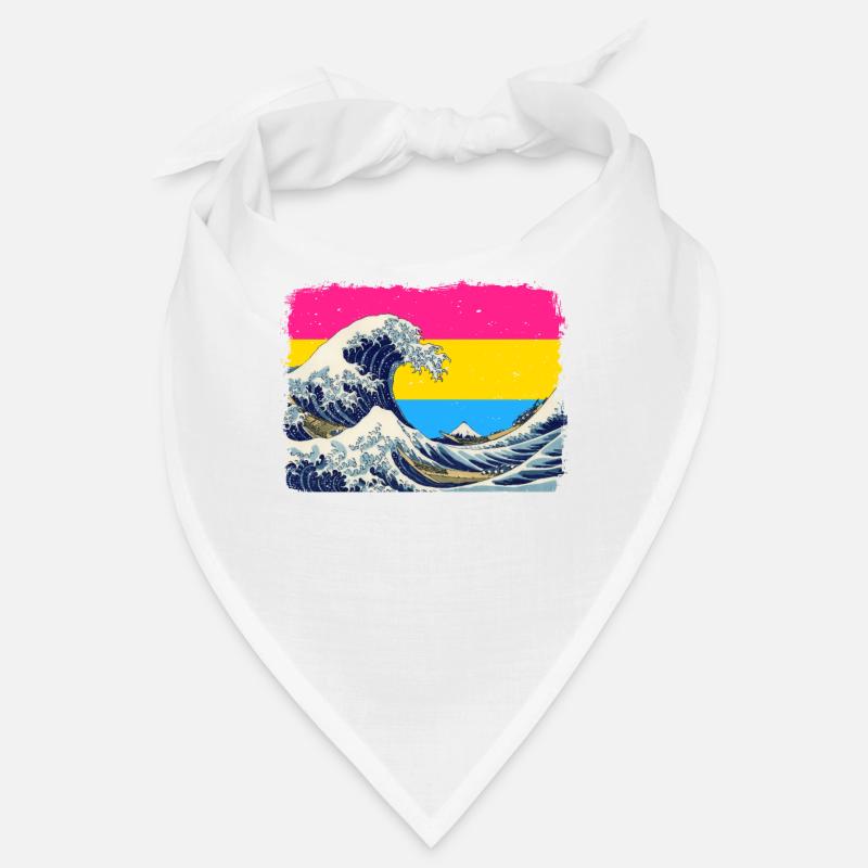 Pansexual Pride Pan Flag Great Wave devant Cana Bandana