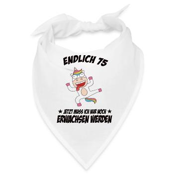 75 Geburtstag Positive Sprüche Zum 75 geburtstag - Bandana - Weiß - Vorne