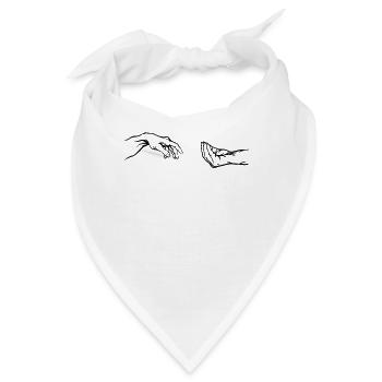 Italienische Handgeste Schöpfung von Adam Parodie - Bandana - Weiß - Vorne