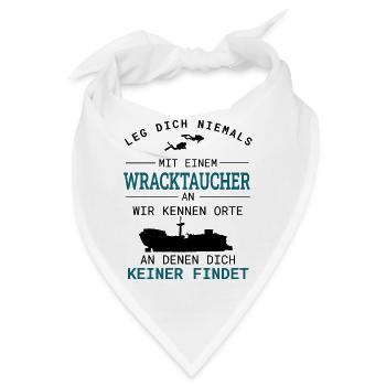 Wracktauchen Tauchen Wracktaucher Geschenk - Bandana - Weiß - Vorne