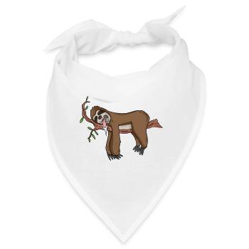 Schlafendes Faultier - Bandana - Weiß - Vorne