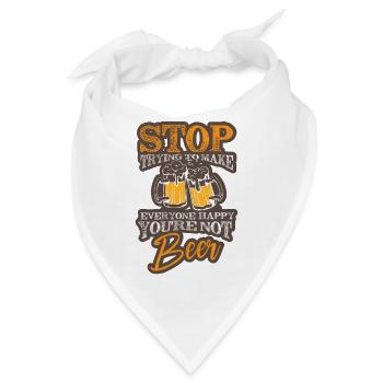 Feiern Bier Party Spruch I Biertrinken - Bandana - Weiß - Vorne