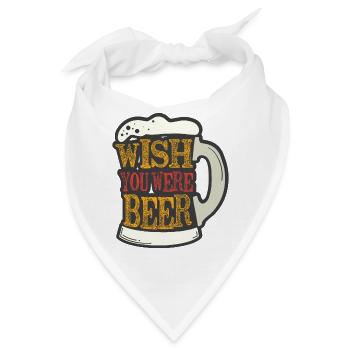 Feiern Bier Party Spruch I Biertrinken - Bandana - Weiß - Vorne
