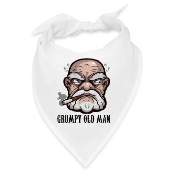 MÜRRISCHER ALTER MANN - Bandana - Weiß - Vorne