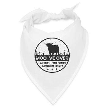 Moo -ve Über Kuh - Schottisches Hochland - Bandana - Weiß - Vorne