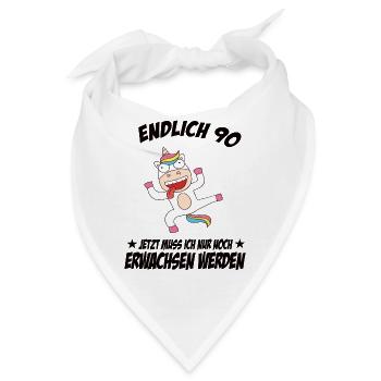90 Geburtstag Positive Sprüche Zum 90 geburtstag - Bandana - Weiß - Vorne