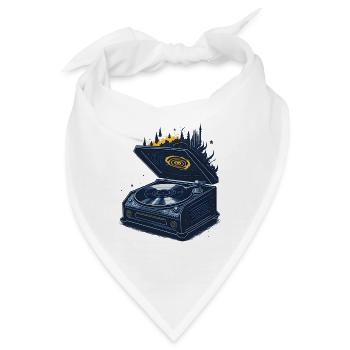 Spaceman Plattenspieler - Bandana - Weiß - Vorne
