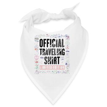 Reiselust Stempel Flug Reisen Urlaub Kreuzfahrt - Bandana - Weiß - Vorne