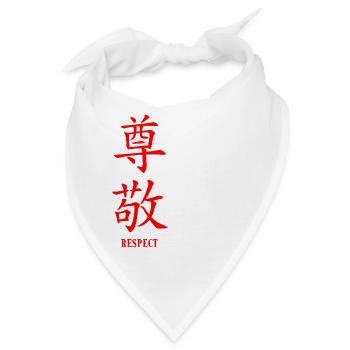 Respekt auf Japanisch - Bandana - Weiß - Vorne