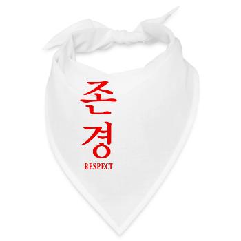 Respekt auf Koreanisch - Bandana - Weiß - Vorne