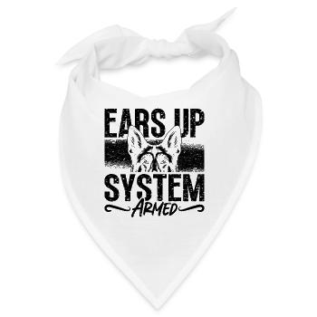 Ears Up System Armed Canine German Shepherd Lover - Bandana - Weiß - Vorne