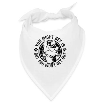 You Might Get In Retro Doggy German Shepherd Lover - Bandana - Weiß - Vorne