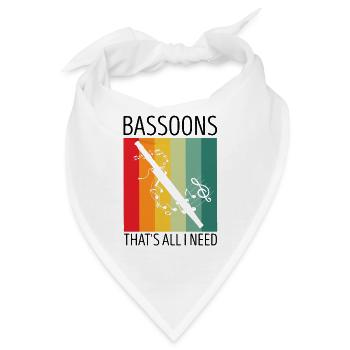 Orchester und Holzblasinstrument - Bandana - Weiß - Vorne