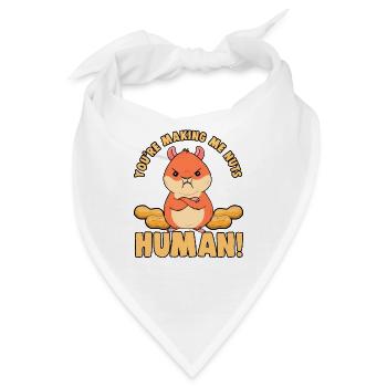 Fieser Hamster Niedliches Tier Hamsterliebhaber - Bandana - Weiß - Vorne