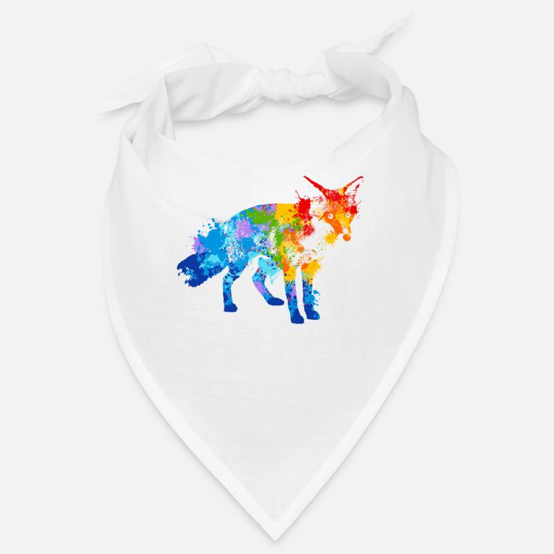 Couleur Splash Fox Renard coloré Bandana