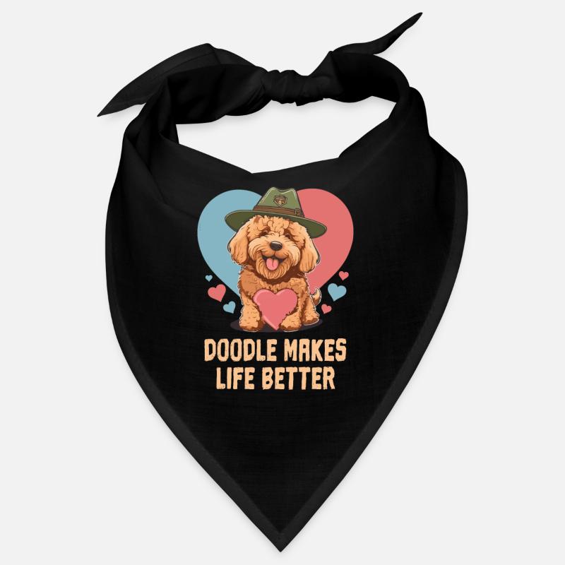 Doodle Makes Life Better Goldendoodle Dad Doodle Bandana
