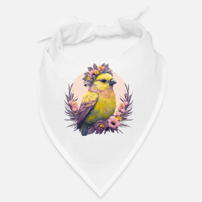 Belle fleur d’oiseau canari couronne oiseaux de compagnie Bandana