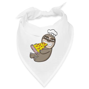 Gourmet Faultier Pizza - Bandana - Weiß - Vorne