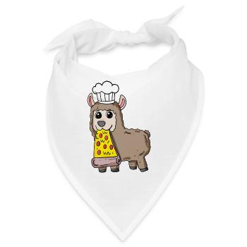 Gourmet Lama Pizza - Bandana - Weiß - Vorne