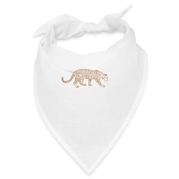 Leopard Raubkatze Afrika - Bandana - Weiß - Vorne