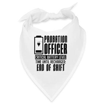 Probation Officer Critical Battery Parole Officer - Bandana - Weiß - Vorne