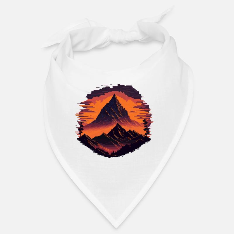 Montagnes Retro Pixel Bandana
