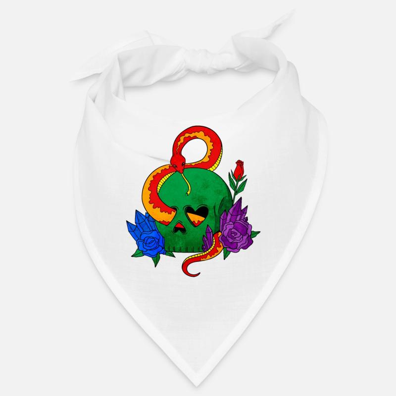 gay pride rainbow flag skull snake Bandana