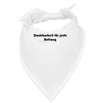 Feuerwehr - Dankbarkeit für jede Rettung - Bandana - Weiß - Vorne